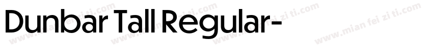 Dunbar Tall Regular字体转换